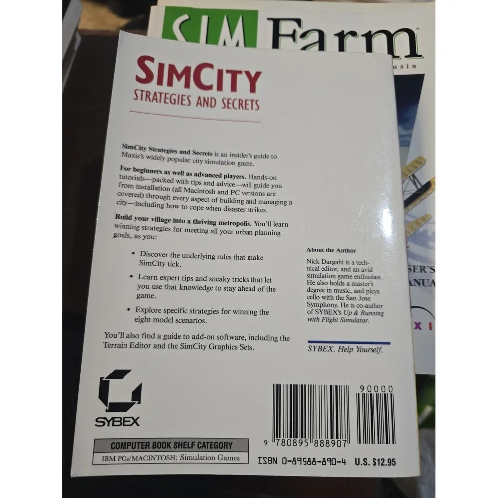 SimCity Game Manuals Lot Of 5 Books 3000, 2000, Farm, Strategies & Secrets Used